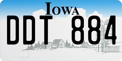 IA license plate DDT884