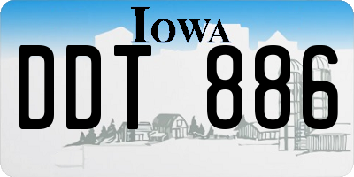 IA license plate DDT886