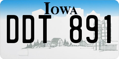 IA license plate DDT891