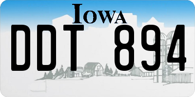 IA license plate DDT894