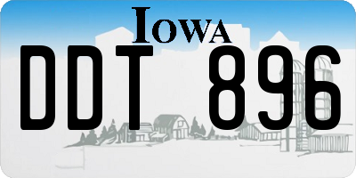 IA license plate DDT896