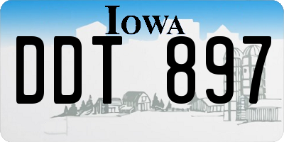 IA license plate DDT897