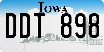 IA license plate DDT898
