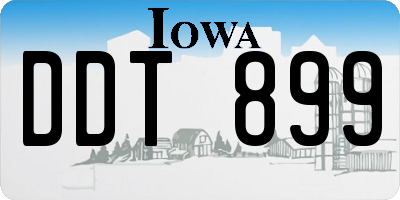 IA license plate DDT899