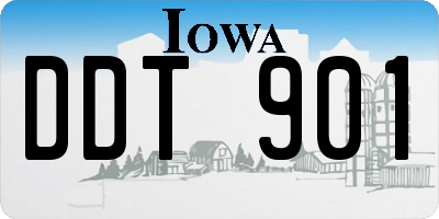 IA license plate DDT901