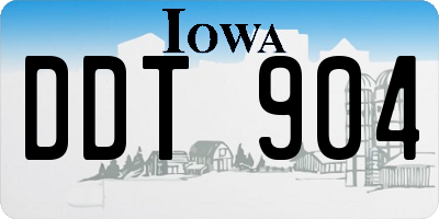 IA license plate DDT904