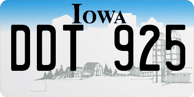 IA license plate DDT925