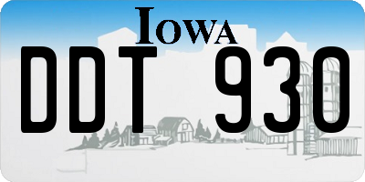 IA license plate DDT930
