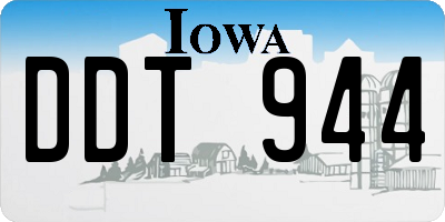 IA license plate DDT944