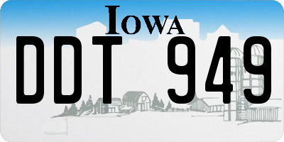 IA license plate DDT949