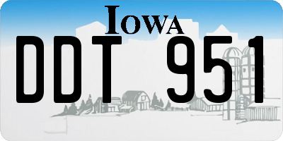 IA license plate DDT951