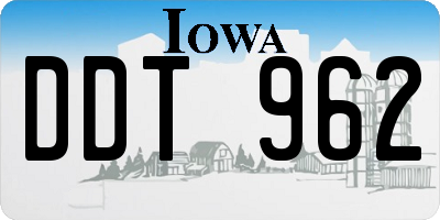 IA license plate DDT962