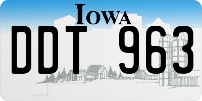 IA license plate DDT963