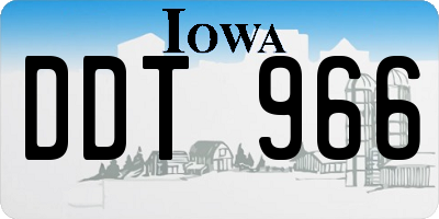 IA license plate DDT966