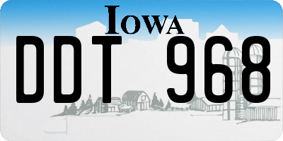IA license plate DDT968