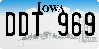 IA license plate DDT969