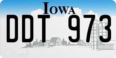 IA license plate DDT973