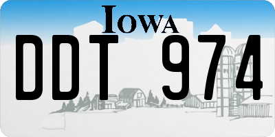 IA license plate DDT974