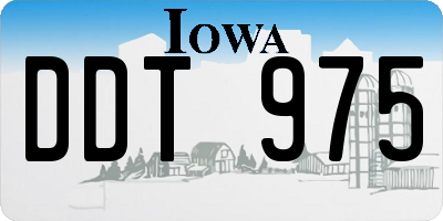 IA license plate DDT975