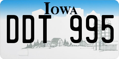 IA license plate DDT995