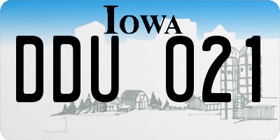 IA license plate DDU021