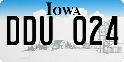 IA license plate DDU024