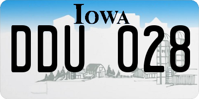 IA license plate DDU028