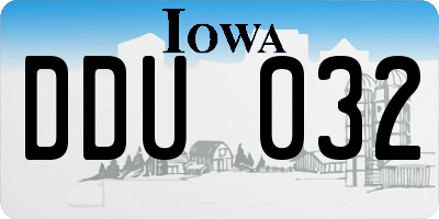 IA license plate DDU032