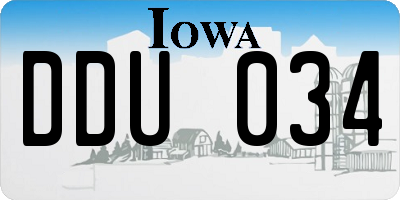 IA license plate DDU034
