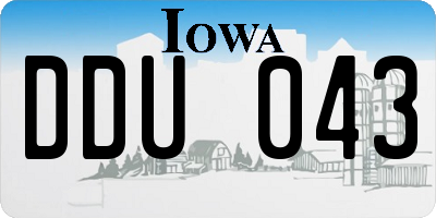 IA license plate DDU043