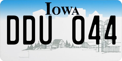 IA license plate DDU044