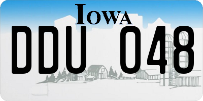 IA license plate DDU048