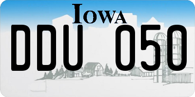 IA license plate DDU050