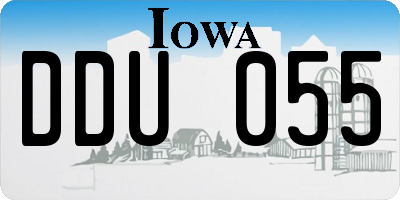 IA license plate DDU055