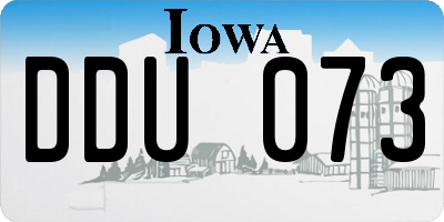 IA license plate DDU073