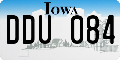 IA license plate DDU084
