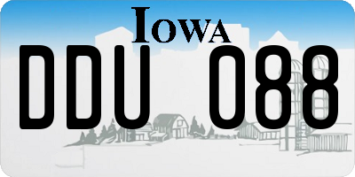 IA license plate DDU088