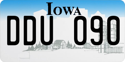IA license plate DDU090
