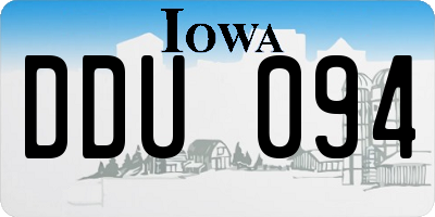 IA license plate DDU094
