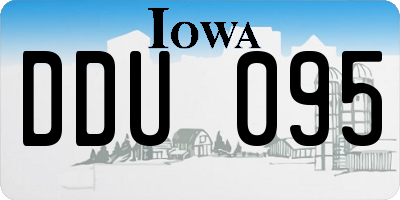 IA license plate DDU095