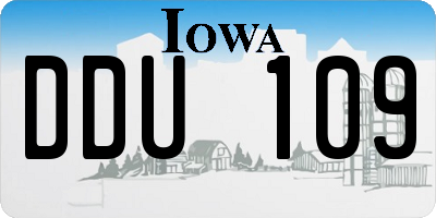 IA license plate DDU109