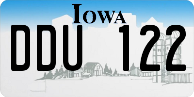 IA license plate DDU122