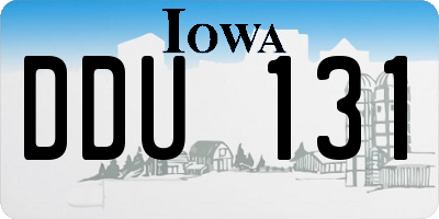 IA license plate DDU131