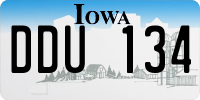 IA license plate DDU134