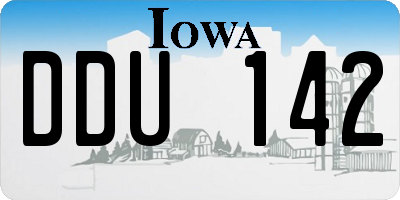 IA license plate DDU142