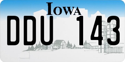 IA license plate DDU143