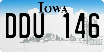 IA license plate DDU146