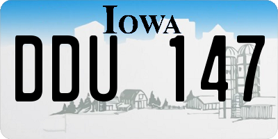IA license plate DDU147