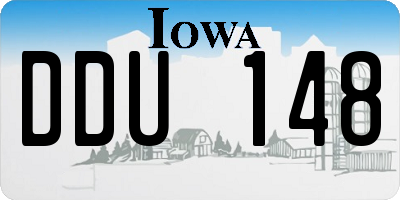 IA license plate DDU148
