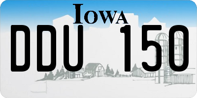 IA license plate DDU150
